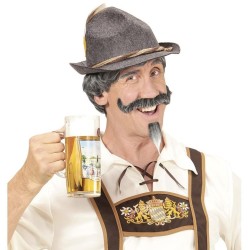 PELUCA PELO CORTO CON BIGOTE Y PERILLA  2