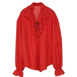 CAMISA PIRATA/RENACENTISTA ROJA HOMBRE 2