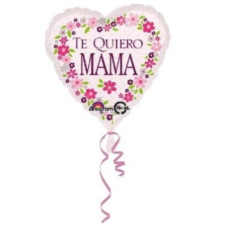 GLOBOS FOIL TE QUIERO MAMÁ CORAZÓN 