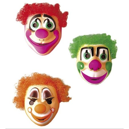CARETA PAYASO CON PELO                            