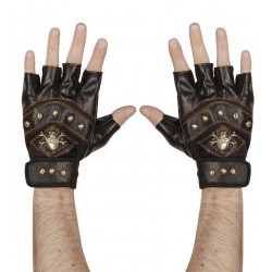 GUANTES MOTERO CALAVERA SIN DEDOS