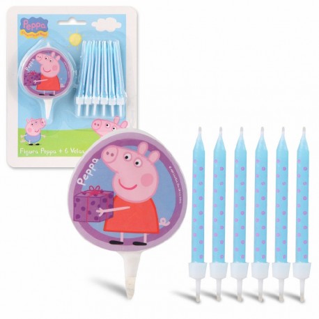 VELA PEPPA PIG CON 6 VELAS