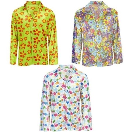 CAMISA FLORES HIPPIE TERCIOPELO    
