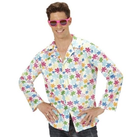 CAMISA FLORES HIPPIE TERCIOPELO    
