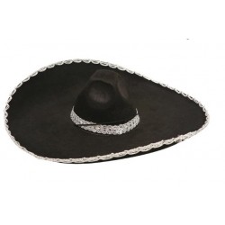 SOMBRERO MEJICANO FIELTRO NEGRO