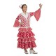 DISFRAZ DE FLAMENCA ROJO LUNAR BLANCO NIÑA 