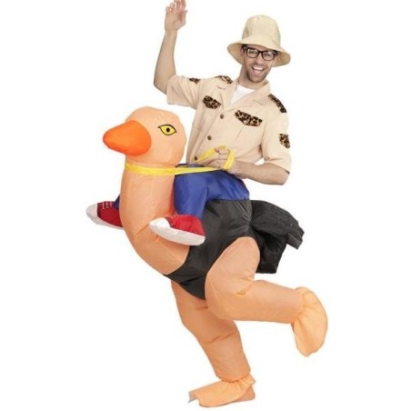 DISFRAZ DE AVESTRUZ HINCHABLE RIDE ON ADULTO 