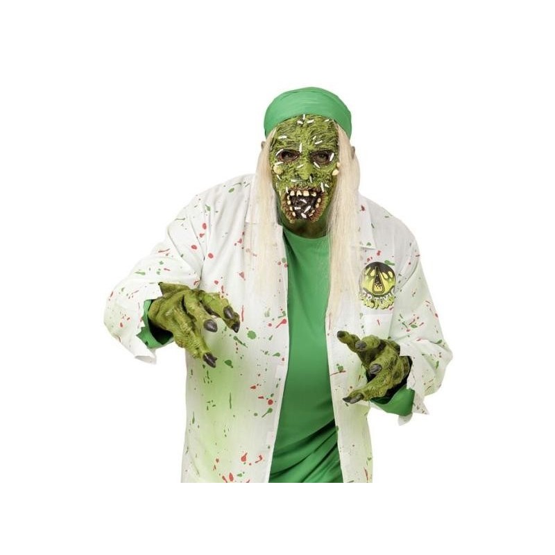 CARETA ZOMBIE CON PELO MEDIA CARA INFANTIL 