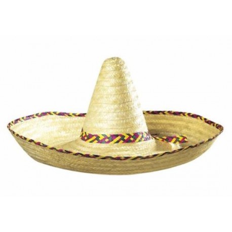 SOMBRERO MEJICANO PAJA 65 CM 