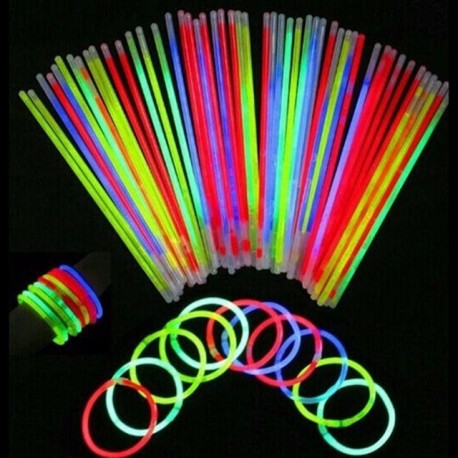 PULSERAS LUMINOSAS 100 UNIDADES