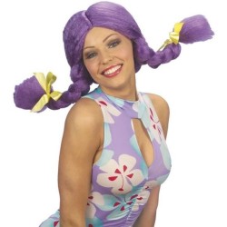 PELUCA CON TRENZAS DE COLORES  2