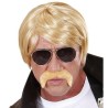 PELUCA PELO CORTO RUBIA CON BIGOTE Y GAFAS