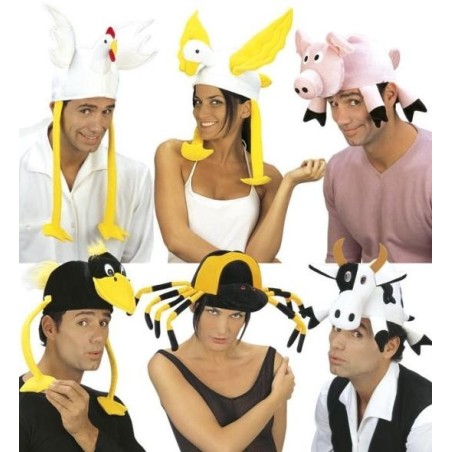GORROS ANIMALES PELUCHE ADULTO