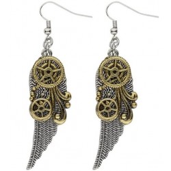 PENDIENTES STEAMPUNK CON ALAS