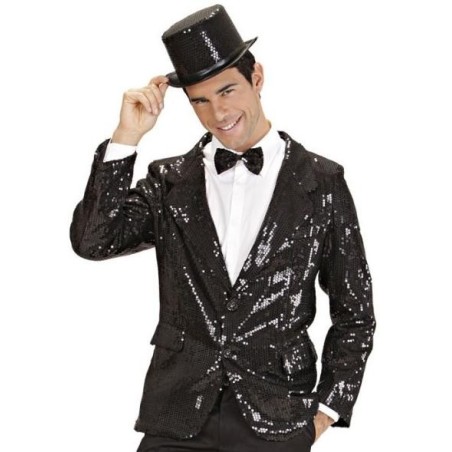 CHAQUETA LENTEJUELAS NEGRA                        