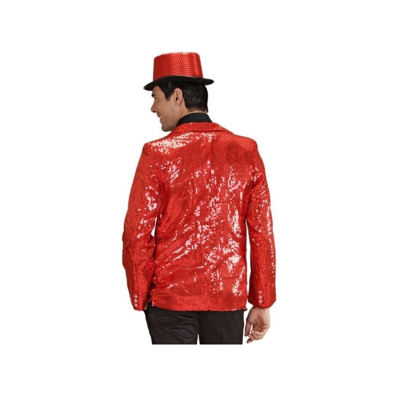 CHAQUETA LENTEJUELAS ROJA                         