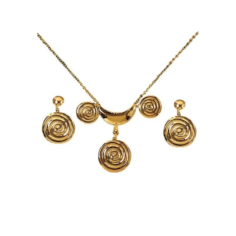 PENDIENTES Y COLLAR ROMANA 
