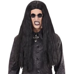 PELUCA GÓTICA LISA NEGRA 2