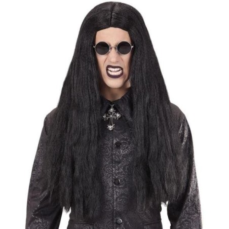 PELUCA GÓTICA LISA NEGRA