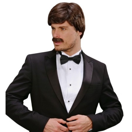 PELUCA PELO CORTO CON BIGOTE 