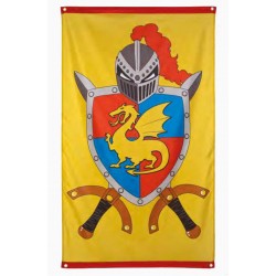 BANDERA MEDIEVAL CABALLEROS Y DRAGONES