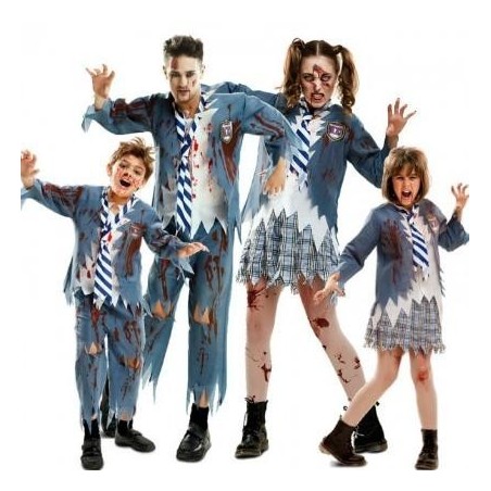 DISFRAZ DE ZOMBIE ESTUDIANTE NIÑA 