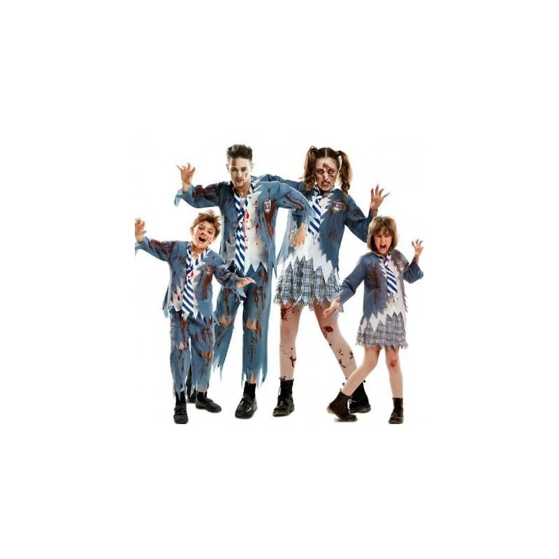 DISFRAZ DE ZOMBIE ESTUDIANTE NIÑO