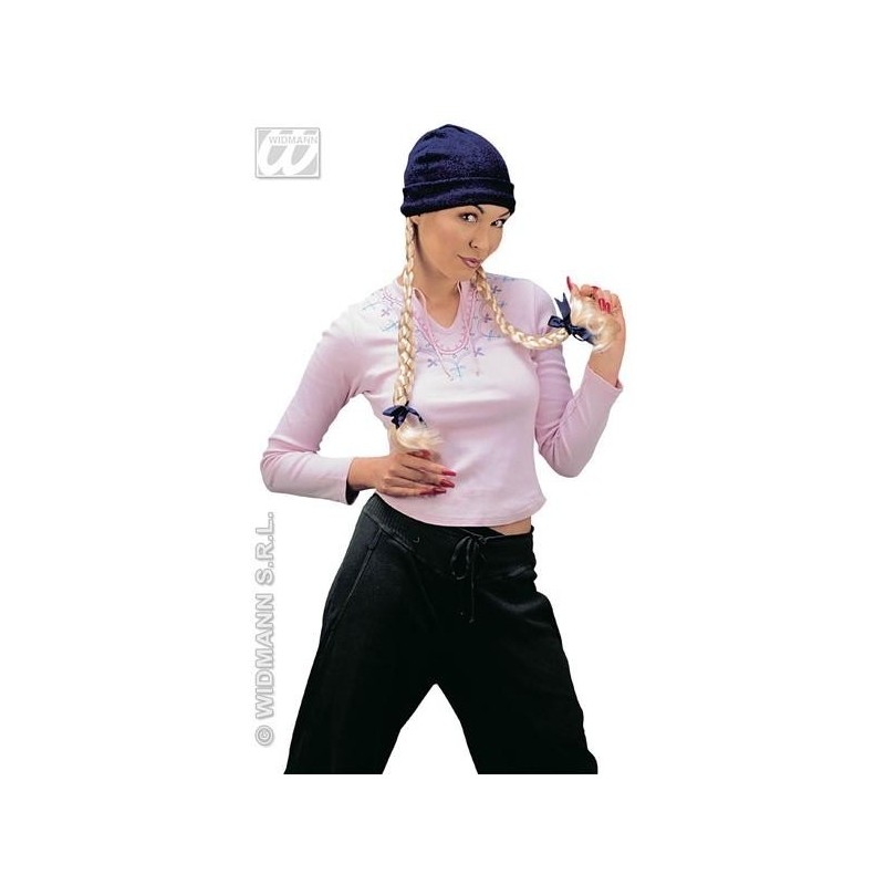 PELUCA CON TRENZAS Y GORRO 