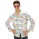 CAMISA FLORES HIPPIE TERCIOPELO 