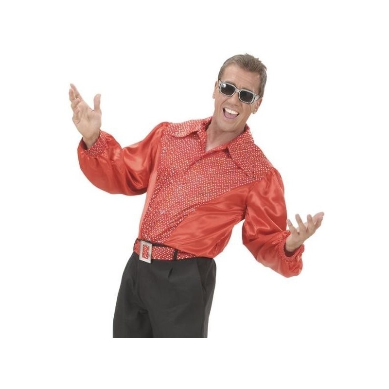 CAMISA DE RASO Y TERCIOPELO CON LENTEJUELAS