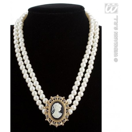 COLLAR DE PERLAS CON CAMEO 