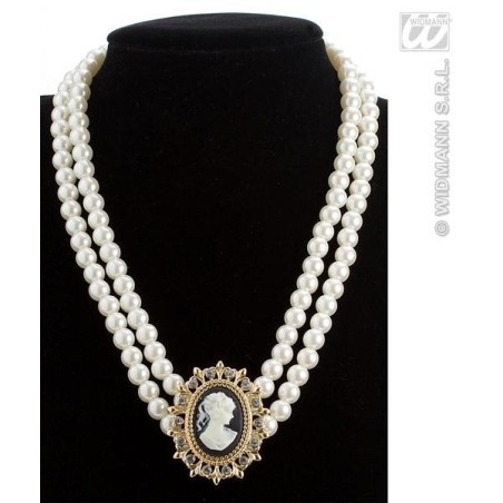 COLLAR DE PERLAS CON CAMEO                        