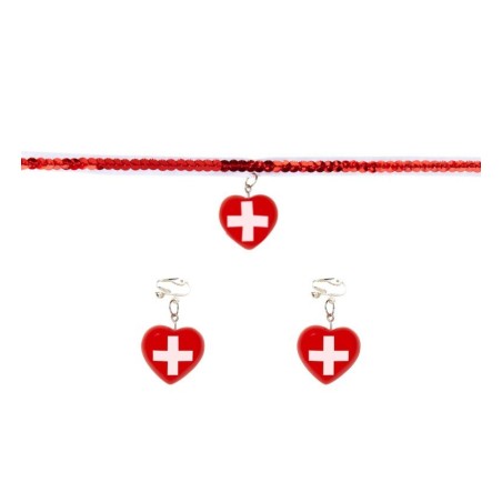 COLLAR Y PENDIENTES ENFERMERA                     