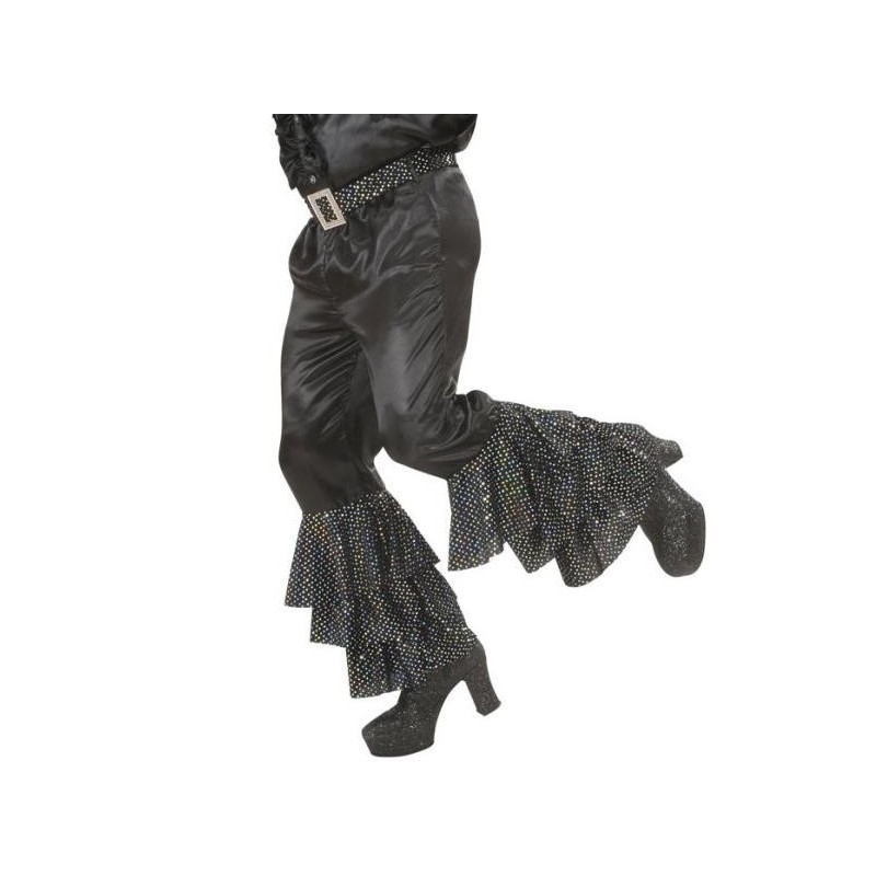 PANTALÓN DE RASO CON VOLANTES Y CINTURÓN COLORES