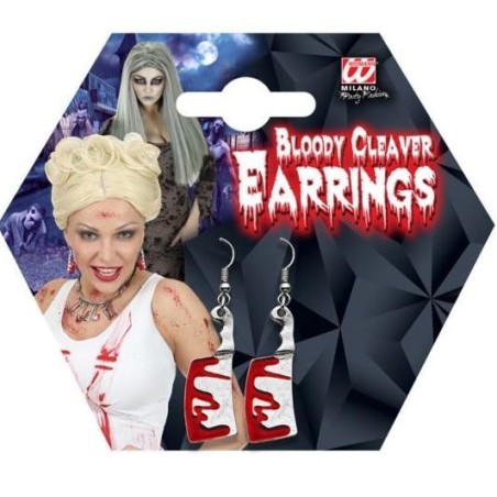 PENDIENTES CUCHILLO CARNICERO ENSANGRENTADO