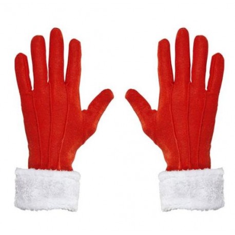 GUANTES PAPÁ NOEL CON PELUCHE ADULTO