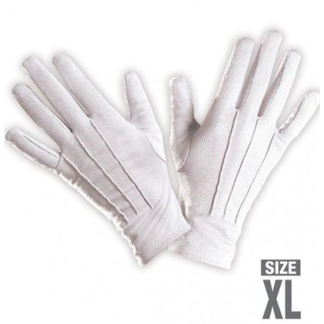 GUANTES BLANCOS CORTOS XL