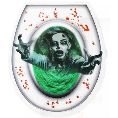 TAPA DE INODORO ZOMBIE ENSANGRENTADO