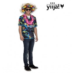 CAMISETA HAWAIANO MANGA CORTA ADULTO