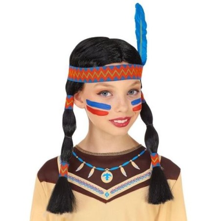 PELUCA INDIA CON TRENZAS INFANTIL