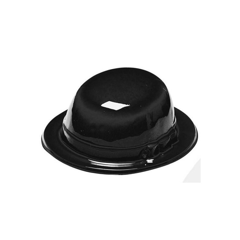 SOMBRERO BOMBÍN PLÁSTICO NEGRO                    
