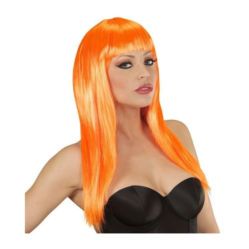 PELUCA LISA CON FLEQUILLO COLOR 