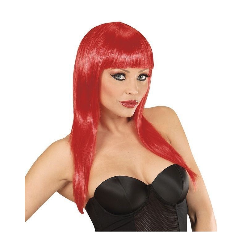 PELUCA LISA CON FLEQUILLO COLOR 