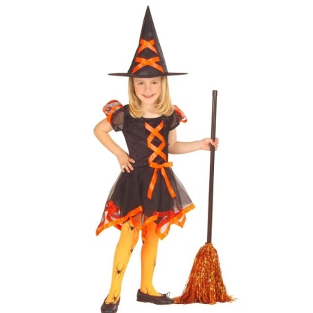 DISFRAZ DE BRUJA COLORINES INFANTIL