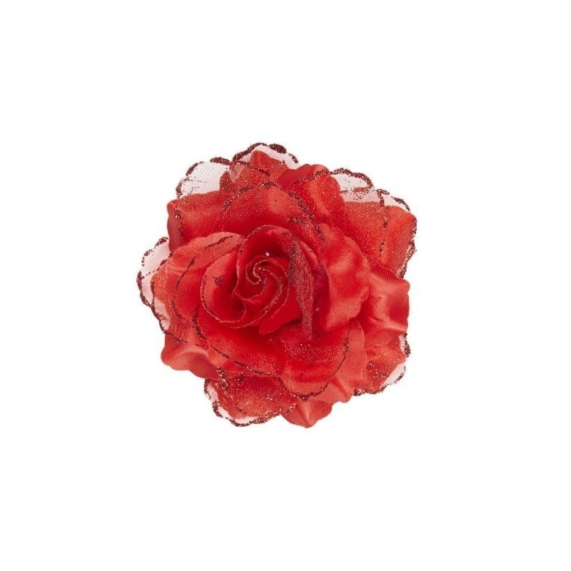 FLOR PARA PELO CON PINZA 