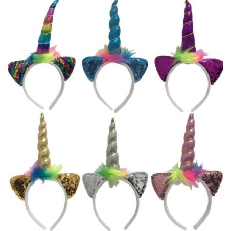 DIADEMA UNICORNIO LENTEJUELAS
