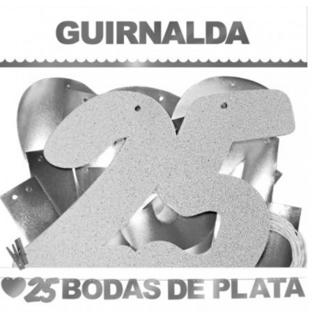 GUIRNALDA "25 BODAS DE PLATA"