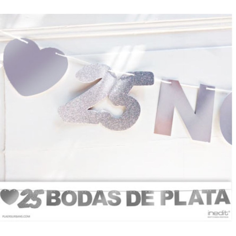 GUIRNALDA "25 BODAS DE PLATA"