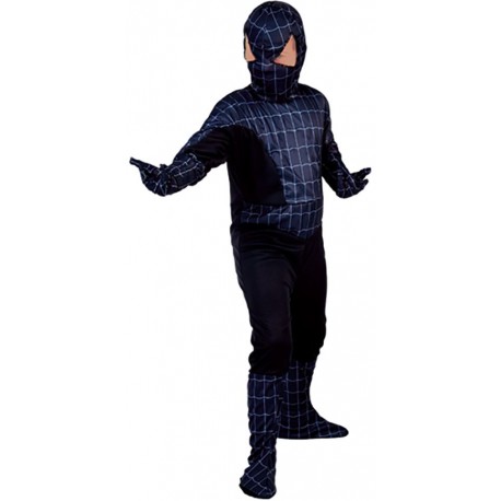 DISFRAZ HOMBRE ARAÑA NEGRO INFANTIL