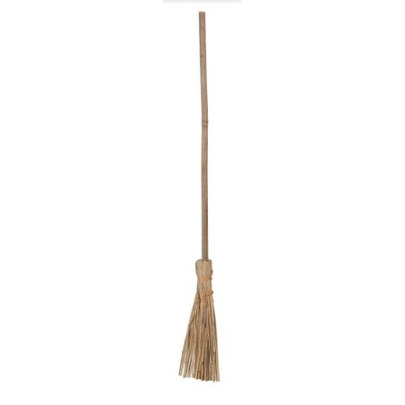 ESCOBA DE BRUJA DE PAJA
